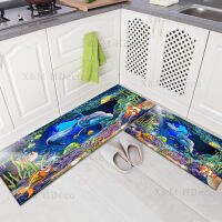 X&amp;M HDeco Non-slip 3D Underwater World Rug Super Soft Non-slip Kitchen Mats Door Mats Bathroom Mats(40*60/50*80/40*120/50*120/50*160cm)