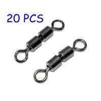 20 PCS Double Rolling Barrel Fishing Swivels Carp Fishing Connector