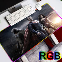 Mouse Pad RGB Superman Gaming XL Home New HD Mousepad LED Light XXL keyboard pad Non-Slip Office Carpet Laptop Mice Pad