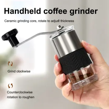 1pc Portable Hand Operated Coffee Maker Manual Coffee Bean Grinder For Home  Use