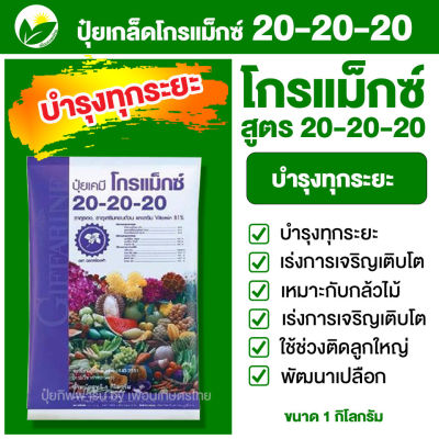 กิฟฟารีน ปุ๋ยกิฟฟารีน ปุ๋ยเกล็ด ปุ๋ยโกรแมกซ์ ปุ๋ยทางใบ สูตร 20 20 20 บำรุงทุกระยะ ของแท้ 100%