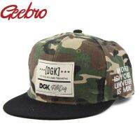 Geebro แฟชั่นของผู้ชาย DGK ลวงตาลำลองกลางแจ้งหมวกเบสบอลผู้หญิงฮิปฮอปสเก็ตปรับได้หมวกกันแดดปีกแบนราบกระดูก Aba