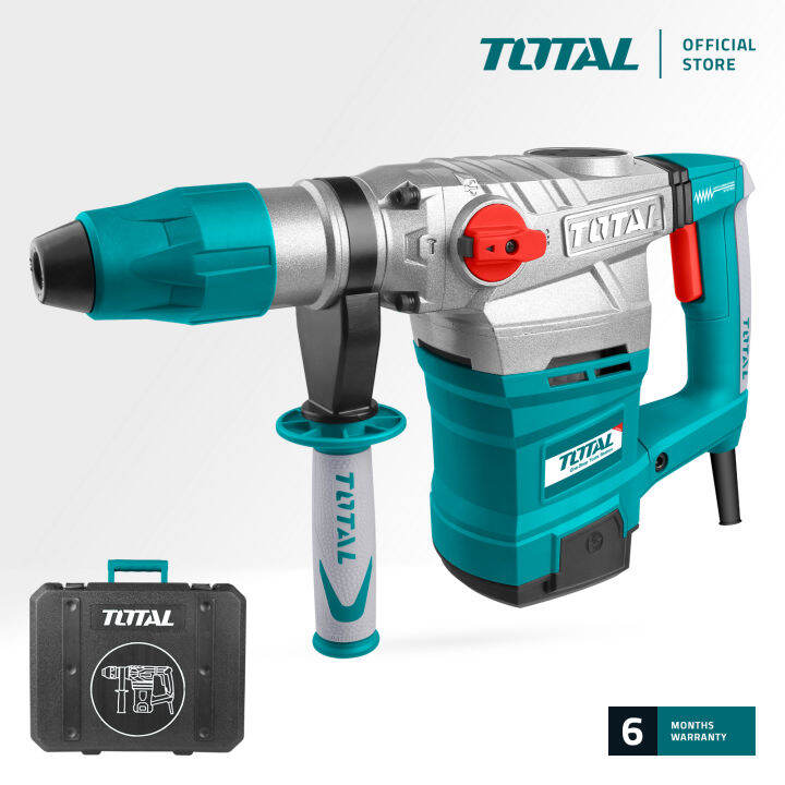 TOTAL Rotary Hammer (1600W, SDS MAX), FREE 2 pcs Drill + 2 pcs Chisel