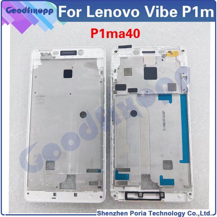 ฝาครอบตรงกลางกรอบแบตเตอรี่สำหรับ-lenovo-vibe-p1m-p1ma40กรอบด้านหน้าฝาหลังโครงจานบีเซล