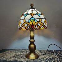 【YD】 20cm Table Lamp E27 Alloy Base Baroque Bedroom Bedside Fashion