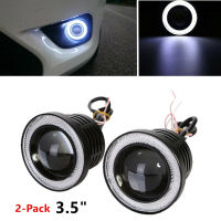 ไฟตัดหมอก LED Angel Eyes ขนาด1*3.5นิ้ว,ไฟรถ SUV ใช้งานได้อเนกประสงค์สีขาว12V