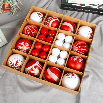YONUO จี้ลูกบอลกลิตเตอร์ หลากสีสัน สําหรับแขวนตกแต่งปาร์ตี้คริสต์มาส 44 ชิ้น ต่อกล่อง Christmas tree ball ลูกบอลตกแต่งหลากสี