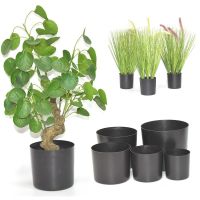 Office Decor Home Plastic Black Plant Pot Succulent Box Flower Pots Planter Bag Accessories