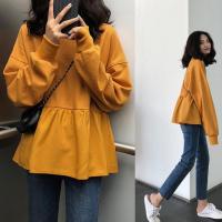 READY STOCK Spring Autumn Korean Solid Color Long-sleeve Baju Perempuan Blouse Lengan Panjang Women Clothes Loose Shirt Clothing Tops Murah