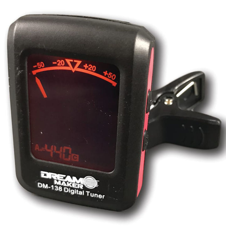 dreammaker-dm-138-guitar-tuner-จูนเนอร์-เครื่องตั้งสายกีตาร์-ที่ตั้งสายกีตาร์-แบบหนีบ-หน้าจอ-lcd-มีโหมด-chromatic-แถมฟรีถ่าน