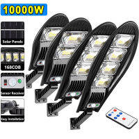 10000W อัพเกรด168LED ไฟถนนพลังงานแสงอาทิตย์ LED กันน้ำกลางแจ้งสำหรับสวนปรับมุมโคมไฟพลังงานแสงอาทิตย์ในตัว10000MAH