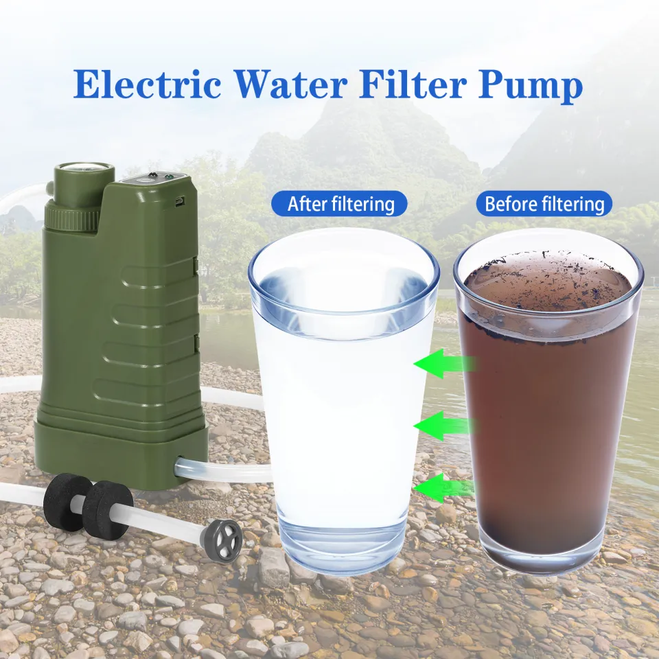 Electric Water Filtration System Survival Kit Portable USB Powered
