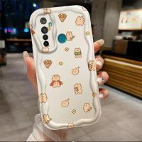 เคสสำหรับ REALME 5 PRO Bear Wave กรอบเคสโทรศัพท์นิ่มลายไอศกรีมสาวน่ารัก