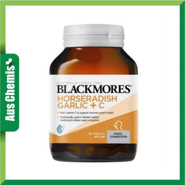 Blackmores Horseradish Garlic + C 90 Tablets [EXP DATE 03/2023] Lazada