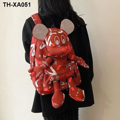 brand Mickey backpack 2023 new cute schoolbag doll student weird