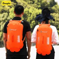 Donglin 28L/35L ทุ่นว่ายน้ำถุงลมนิรภัยคู่กระเป๋าเป้สะพายหลังว่ายน้ำความปลอดภัยลอยทุ่นฝึกว่ายน้ำสำหรับล่องแก่ง