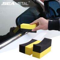 SEAMETAL 5/10pcs Car Cleaning Sponge Washing Accessories PE Waxing Sponge Brush Set Wash Tool Auto Detailing Wheel Tire Brusher