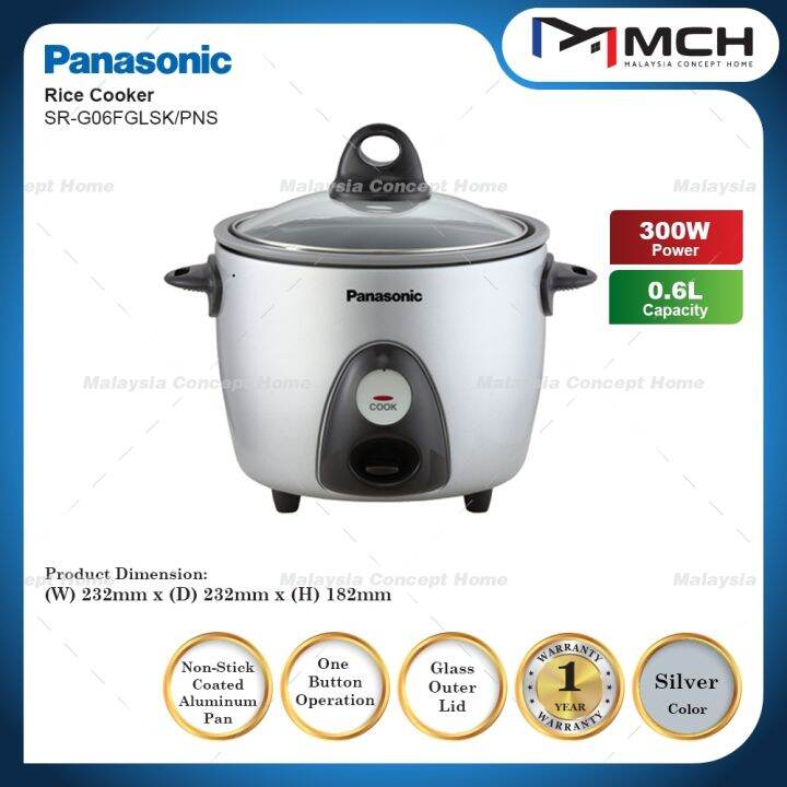 [ PANASONIC ] SRG06FG RICE COOKER 0.6L MINI NON STICK PAN SIRIM Lazada