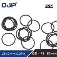 5PCS/lot Fluorine rubber Ring Black FKM O ring Seal OD41/42/43/44/45/46/47/48/50*2mm Rubber O-Ring Seal Oil Ring Fuel Gaskets Gas Stove Parts Accessor