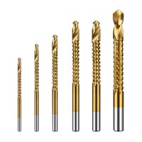 【LZ】►☑✜  6pc conjunto de broca parafuso espiral métrica composto torneiras corte lado carpinteiro corte espiral viu brocas ferramentas para trabalhar madeira