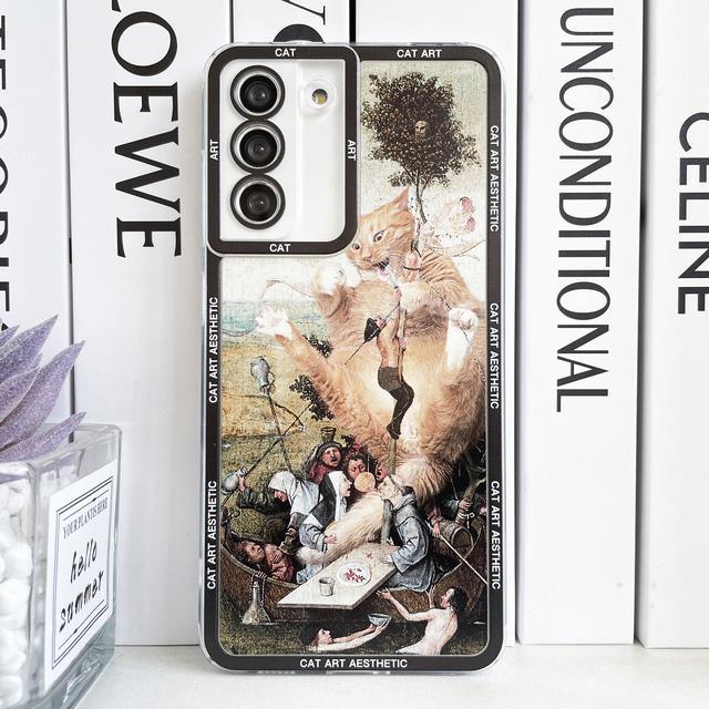 shine-electron-เคสโทรศัพท์ลายแมว-s21-s20-samsung-galaxy-s23-a53เป็นพิเศษ-a52-a54-a33-van-gogh-gustav-klimt-mona-lisa