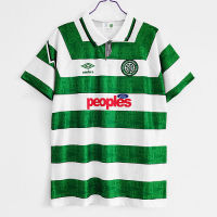 91/92 Celtic Home Retro Football Jersey Soccer Shirt S-XXL เสื้อกีฬา เสื้อบอล เสื้อกีฬาผู้ชาย เสื้อฟุตบอล ชุดฟุตบอลผู้ชาย