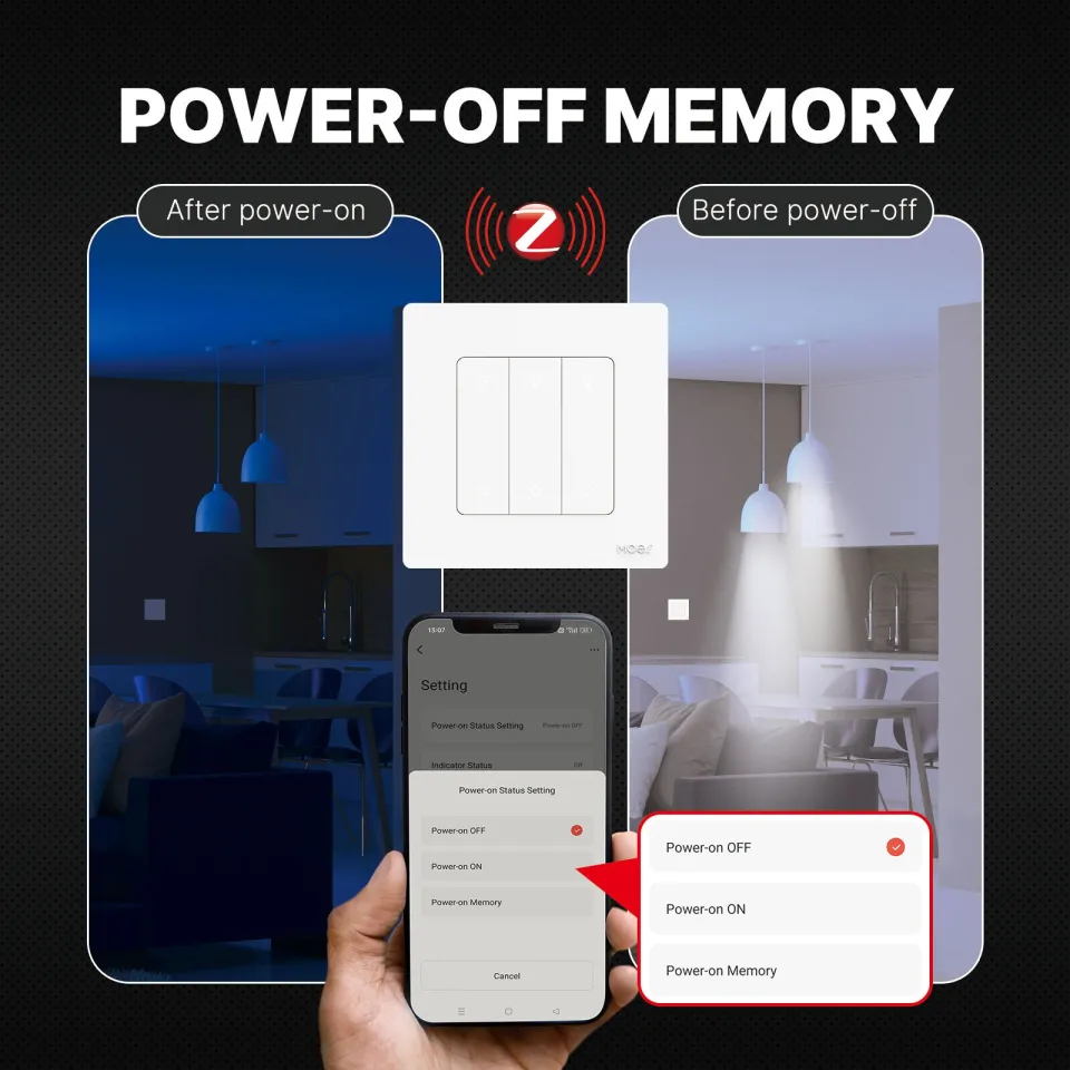 MOES Star Ring ZigBee Smart Dimmer Switch For Light Dimming