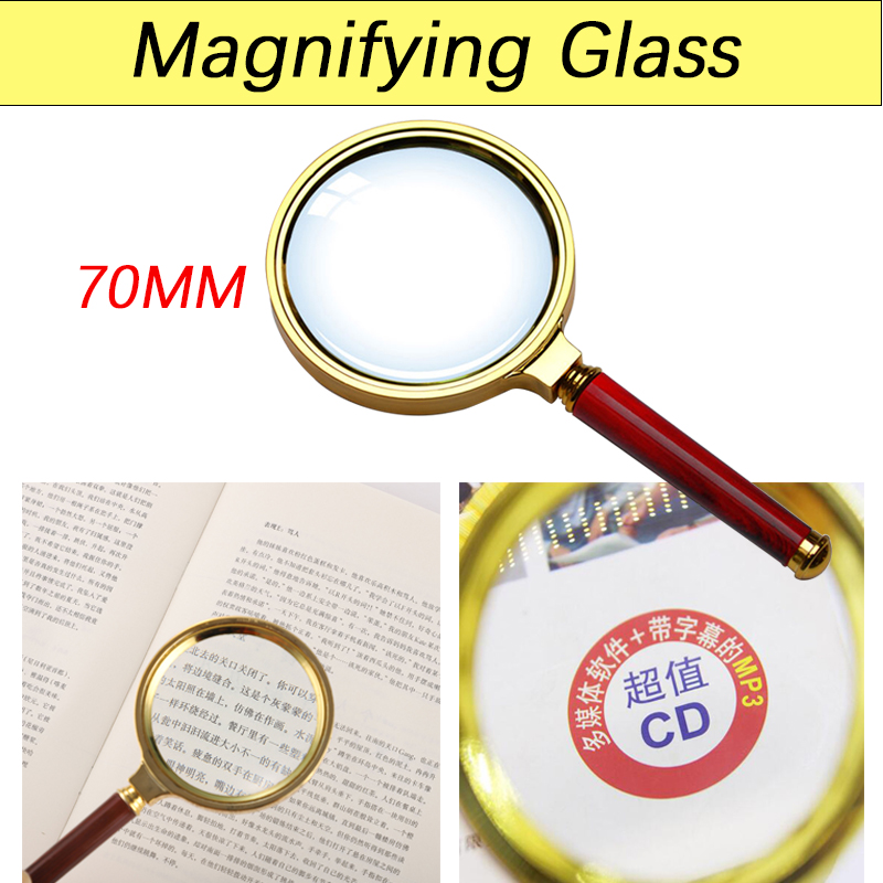 90mm Handheld 10X Magnifier Magnifying Glass Jewelry Loupe Reading Tools New 