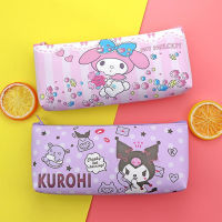 ROMAHOME กล่องดินสอเครื่องเขียนลายการ์ตูน Sanrio,กระเป๋าเครื่องเขียนชั้นเดียว PU กระเป๋าเก็บของเครื่องเขียน