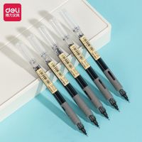 ปากกาปากกาหมึกเจลความจุมากหมึกดำ Deli มม. 4ชิ้น/8ชิ้นปากกาลงชื่ออุปกรณ์การเรียนเครื่องเขียนในปากกาด้ามไม้
