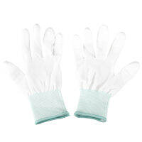 1 Pair ESD PC Computer Working Anti-skid Anti Skid Anti-static White Gloves New