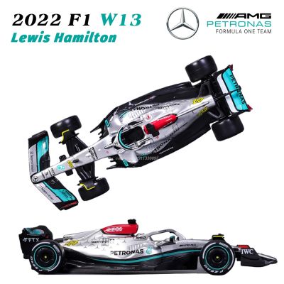 Bburago 1:43 2022 F1 Mercedes-AMG Team W13 44 Hamilton 63 Russell Alloy Luxury Vehicle Diecast Cars Model Toy