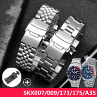 สำหรับ Seiko สแตนเลสสตีล Skx007 Skx009 SRPD63K1 Skx173175A35 20มม. 22มม. Srpd Jubilee สร้อยข้อมือโค้งอุปกรณ์เสริม