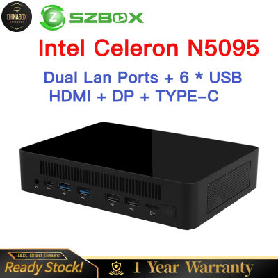 SZBOX N5095 Intel คอมพิวเตอร์ขนาดเล็ก S95 Celeron คอมพิวเตอร์ขนาดเล็ก PC Windows 11 DDR4 8GB 128GB SSD Wifi BT USB * 6สายแลนคู่4K คอมพิวเตอร์ขนาดเล็กคอมพิวเตอร์เกมส์พีซี