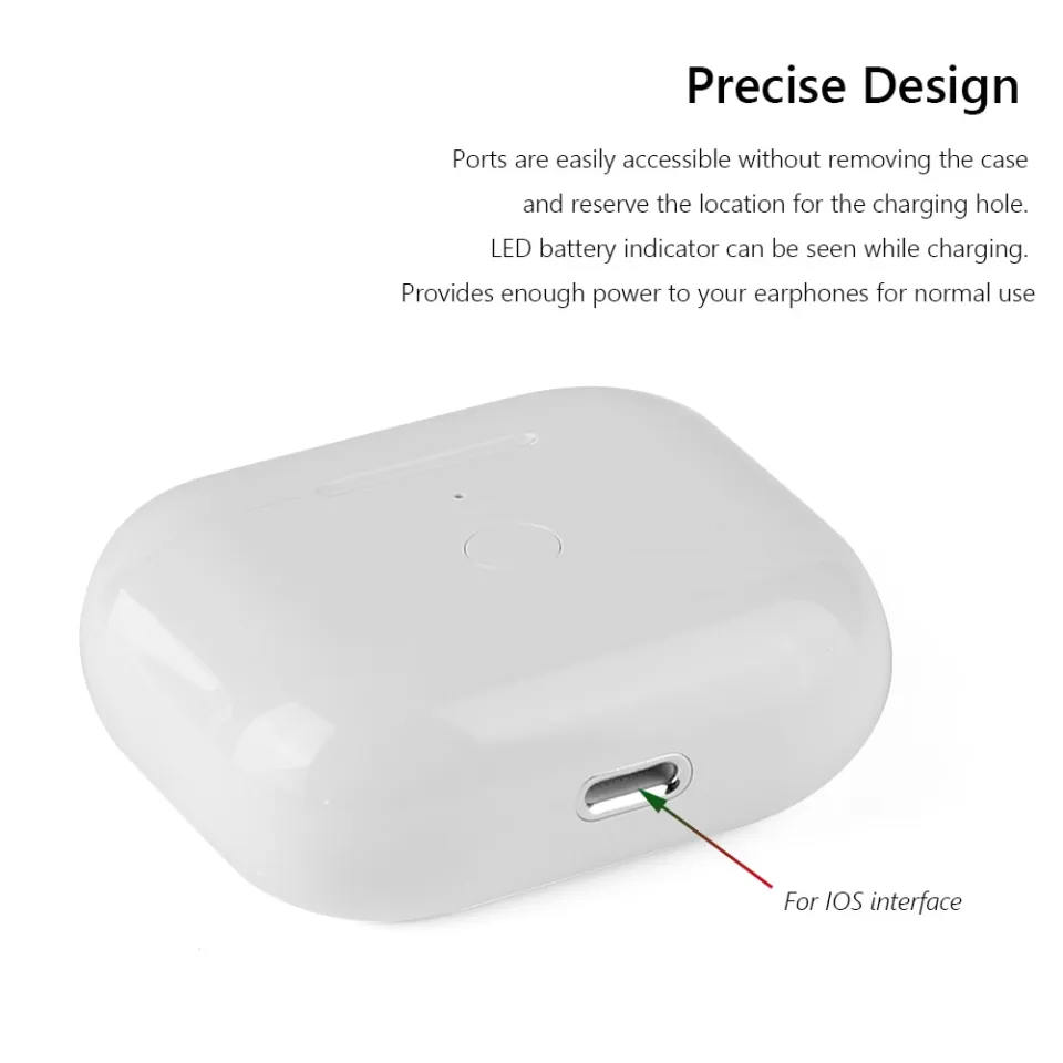 NEW 2023 Wireless Earphone Charger For Airpods 1 2 3 Pro with LED