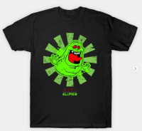 Classic Slimer Retro Japanese Ghostbusters T-Shirt Mens 100% Cotton Round Neck Short Sleeve T-Shirt