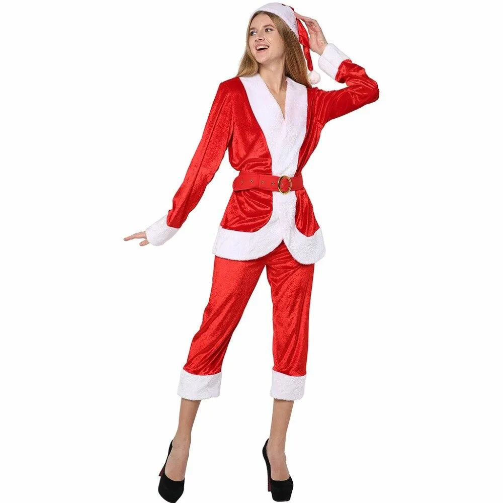 Women's Christmas Costumes Mrs Santa Claus Outfit Dress | Lazada