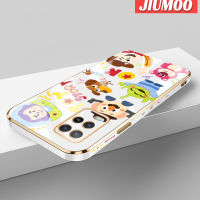 JIUMOO เคสสำหรับ OPPO A54 4G A74 5G A55 4G ใหม่ลายการ์ตูนทอยสตอรี่ขอบสี่เหลี่ยมพื้นผิวเคสซิลิกาเจลกันกระแทกเคสมือถือฝาครอบป้องกันเลนส์กล้องถ่ายรูปรวมทุกอย่าง