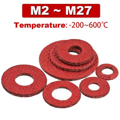 【CW】 Paper Gaskets In Red Steel Flat Fiber Gasket Washer Insulation Washer Sealing RingM2M2.5M3M4M5M6M8M10 M14 M20