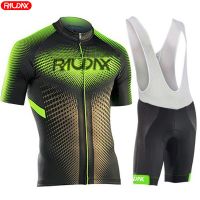 ZZOOI Raudax Cycling Clothing Men Triathlon Jersey Suit Short Sleeve Breathable Summer Cycling Set Ropa Ciclismo Hombre Cycling Kit