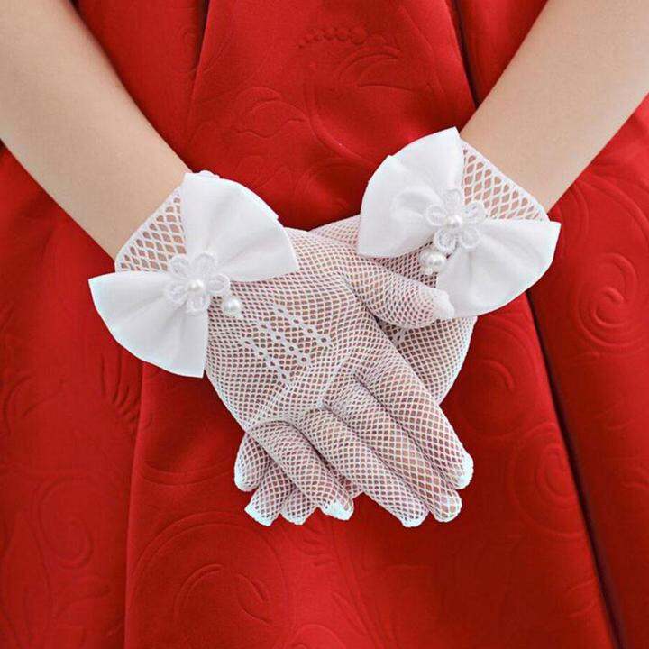 net-bow-tie-dress-girl-child-white-gloves-wedding-dress-white-gloves-boy-princess-flower-gloves-h6b6