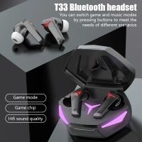 หูฟังบลูทูธ TWS T33 หูฟังไร้สาย ตัดเสียงรบกวนอัจฉริยะ Wireless Bluetooth 5.2 แสงไฟ LED ระบบสัมผัส รองรับ ios/android เหมาะสำหรับเล่นเกมส์ฟังเพลงดูหนัง