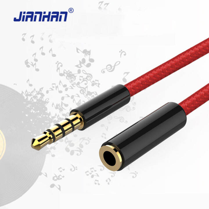 2023-jianhan-audio-extension-cable-3-5mm-male-to-female-stereo-aux-audio-extension-nylon-ided-cable-for-pc-headphone