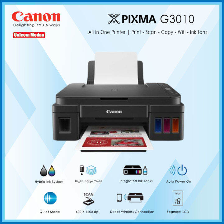 Printer Canon PIXMA G3010 G 3010 Print Scan Copy WiFi Ink Tank Lazada
