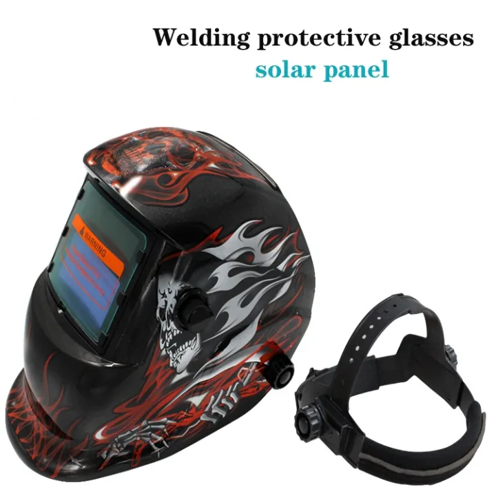Automatic dimming electric welding mask, headmounted adjustable