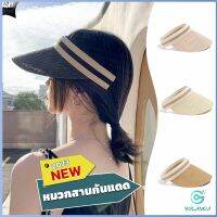 Yolanda  หมวก​สานครึ่งหัว หมวกสานกันแดด สไตล์เกาหลี  Sun hat