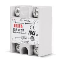 โซลิดสเตทรีเลย์ Dc-Ac 10a 25a แรงดัน40a 12V 3-32V Dc เป็น220V 24-380V เฟสเดียว Ssr กระแสเอซีสำหรับตัวควบคุมอุณหภูมิ