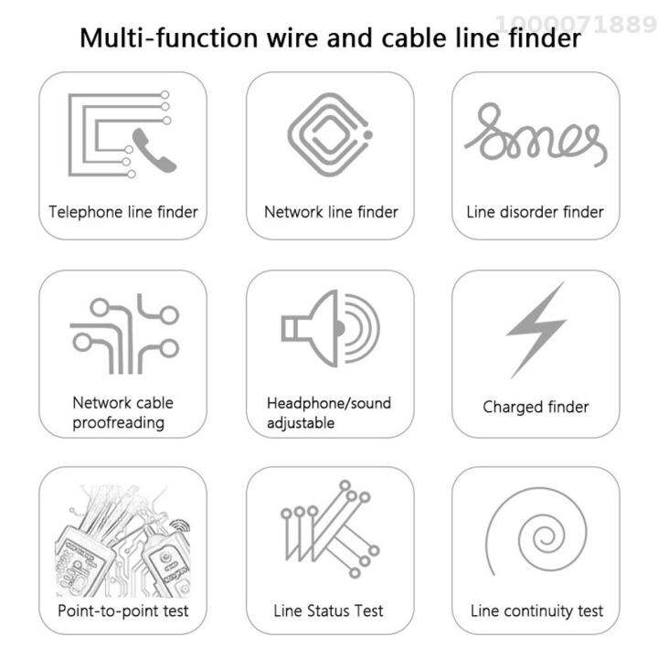 เครื่องค้นหาสายสัญญาณเครือข่ายแลนอุปกรณ์ทดสอบสายเคเบิลป้องกันการรบกวน-ms6812-rj11สายโทรศัพท์ค้นหาอุปกรณ์เครื่องตรวจจับเครือข่ายมืออาชีพ