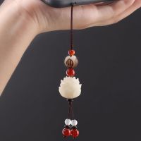Handmade Bodhi lotus mobile phone pendant ensure safety pendant rope phone chain men women creative Chinese style jewelry