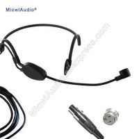 Headworn Condenser ME3 Microphone Headset For AKG Wireless XLR 3PIN MicwlAudio 001 Black